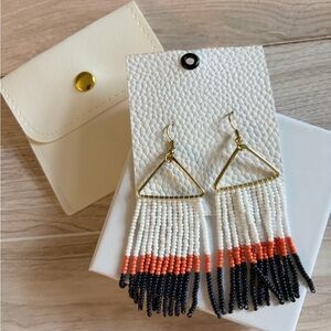 New Ink + Alloy Gold and Multicolor Beaded Earrings